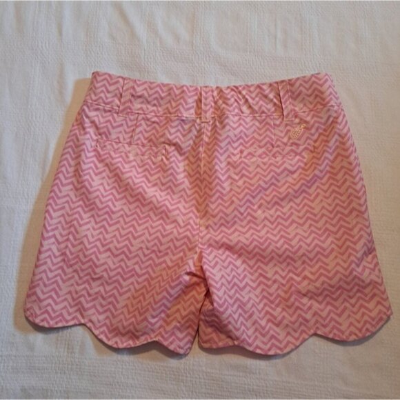 Turtles & Tees girls size XL 14/16 pink & peach shorts, zig zag design NWT - Picture 2 of 5